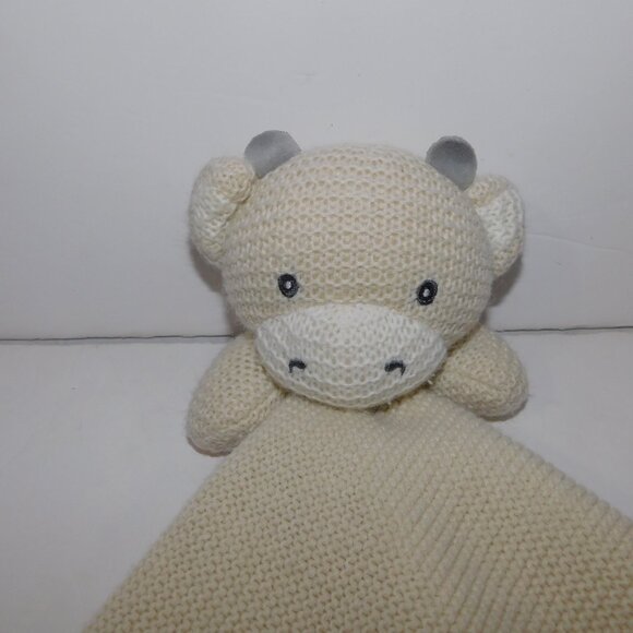 Modern Baby Beige Cream Knit Giraffe Security Blanket Baby lovey Soother Nunu - Picture 6 of 6